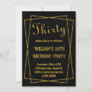 Search for black and gold 30th birthday invitations Chic