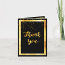 Search for confetti thank you cards Black and gold