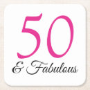 Search for fabulous 50th birthday party coasters Hot pink