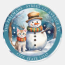 Search for snow address stickers Snowman