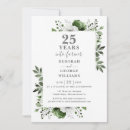 Search for 25 years wedding anniversary invitations Greenery