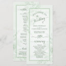 Search for 4x9 wedding programs Sage green
