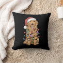 Search for golden retriever christmas cushions Santa