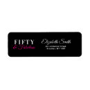 Search for hot pink and black return address labels 50th birthday