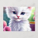 Search for fluffy white postcards Kitten