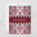 Search for red damask invitations Silver