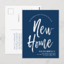Search for new address postcards Blue