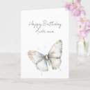 Search for blue butterfly birthday cards White