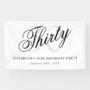 Search for 30th birthday banners Black and white