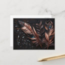 Search for black feathers postcards Pink