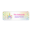 Search for rainbow unicorn return address labels Magical