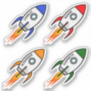 Search for red rocket stickers For kids