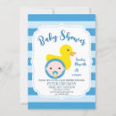 Search for rubber duck baby boy shower invitations Blue