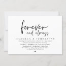 Search for always and forever wedding invitations Black and white