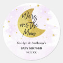 Search for purple and gold baby shower stickers Moon