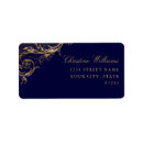 Search for blue damask return address labels Formal