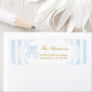 Search for blue stripe return address labels Christening
