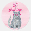 Search for grey cats stickers Pink and grey