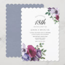 Search for purple 18th birthday invitations Watercolor
