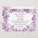Search for purple rose bridal shower invitations Elegant