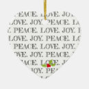 Search for peace love joy christmas tree decorations Modern