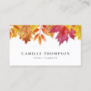Search for autumn leaves business cards Botanical