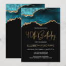 Search for turquoise 40th birthday invitations Agate