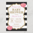 Search for pink and black baby shower invitations Gold glitter