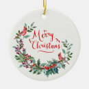 Search for red bird christmas tree decorations Foliage