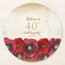 Search for 40th birthday coasters Watercolor