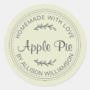 Search for green apple stickers Made with love