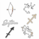 Search for sagittarius birthday stickers Black