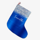 Search for blue and silver christmas stockings Glam