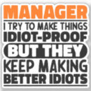 Search for funny boss stickers Manager