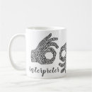 Search for sign language interpreter mugs Asl