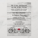Search for vintage bicycle wedding invitations Heart