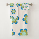 Search for blue flowers bath towels Retro