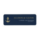Search for foil return address labels Navy blue