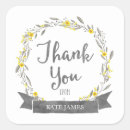 Search for yellow flowers thank you stickers Wreath