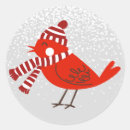 Search for round bird stickers Red