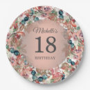 Search for floral plates Pink watercolor floral