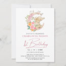 Search for moon 1st birthday invitations Modern