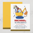 Search for boy construction birthday invitations Kids birthday party