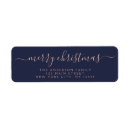 Search for navy gold return address labels Modern