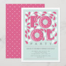 Search for pink pool party invitations Modern