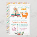 Search for wild one woodland birthday invitations Floral