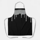 Search for black white silver aprons Trendy