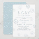 Search for blue snowflake baby shower invitations Modern