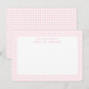 Search for plaid note cards Pink