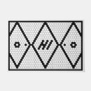 Search for trendy doormats Black and white